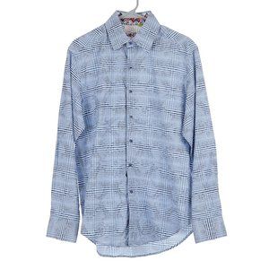 Robert Graham Blue Button Up Shirt Medium Classic Fit